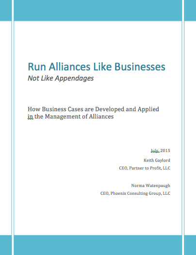 Run alliances as businesses